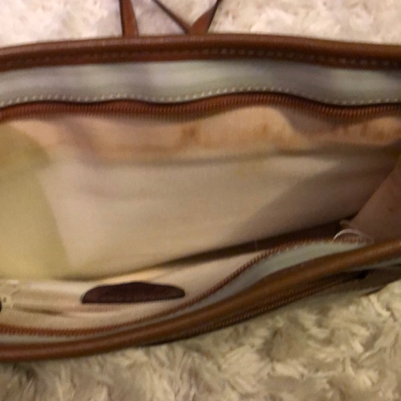 Allen Edward Crossbody Bag Striped Leather Trim - Picture 3 of 6